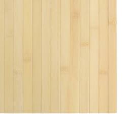 Berkfield Home Rug Square Light Nature 100x100 cm Bamboo in Beige - Size: Medium - thumbnail 6