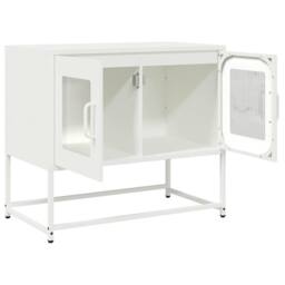 Berkfield Home TV Cabinet White 68x39x60.5 cm Cold-rolled Steel - thumbnail 5