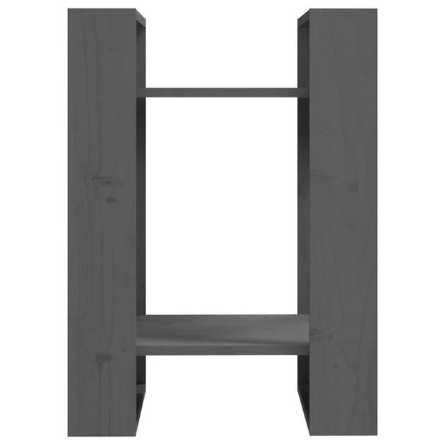 Berkfield Home Beautiful Book Cabinet/Room Divider Grey 41x35x57 cm Solid Wood Pine - Size: 41 x 35 x 57 cm - image 1