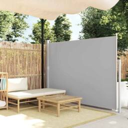 Berkfield Home Patio Retractable Side Awning 160 x 300 cm Grey - thumbnail 1