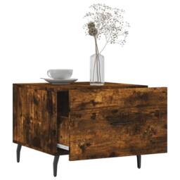 Berkfield Home Coffee Tables 2 pcs Smoked Oak 50x50x40 cm Engineered Wood in Brown - Size: 50 x 50 x 40 cm - thumbnail 4