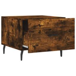 Berkfield Home Coffee Tables 2 pcs Smoked Oak 50x50x40 cm Engineered Wood in Brown - Size: 50 x 50 x 40 cm - thumbnail 7
