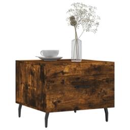 Berkfield Home Coffee Tables 2 pcs Smoked Oak 50x50x40 cm Engineered Wood in Brown - Size: 50 x 50 x 40 cm - thumbnail 3