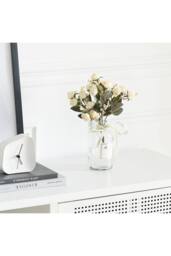 Living and Home Artificial Silk Rose Bouquet Wedding Decoration in Beige - thumbnail 3