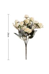 Living and Home Artificial Silk Rose Bouquet Wedding Decoration in Beige - thumbnail 6