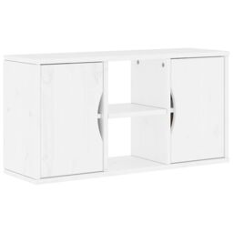 Berkfield Home TV Cabinet ODDA White 79x24x40 cm Solid Wood Pine - Size: 79 x 24 x 40 cm - thumbnail 2