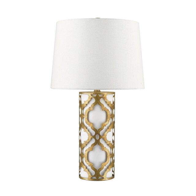 Netlighting Arabella 1 Light Table Lamp Gold E27 - image 1