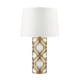 Netlighting Arabella 1 Light Table Lamp Gold E27 - thumbnail 1
