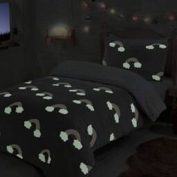 Smart Living Luxurious Glow in the Dark Fleece Duvet Cover with Pillowcases - Size: Double - thumbnail 2