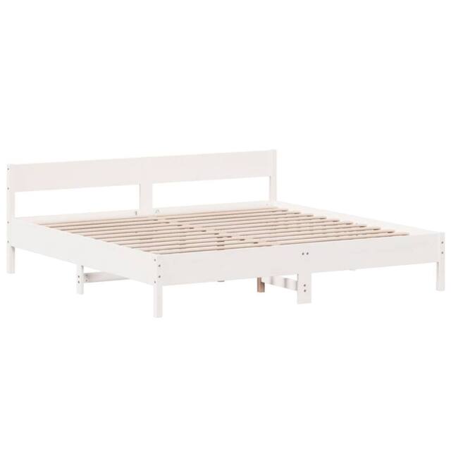 Berkfield Home Beautiful Bed Frame without Mattress White 180x200 cm Super King - image 1