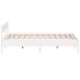 Berkfield Home Beautiful Bed Frame without Mattress White 180x200 cm Super King - thumbnail 5