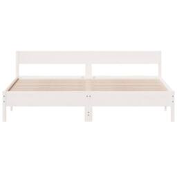 Berkfield Home Beautiful Bed Frame without Mattress White 180x200 cm Super King - thumbnail 4