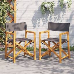 Berkfield Home Folding Director Chairs 2 pcs¬†Dark Grey Fabric