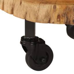 Berkfield Home Coffee Table Solid Acacia Wood 60x55x25 cm in Brown - Size: 60 x 55 x 25 cm - thumbnail 5