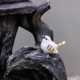 Primrose Home To Roost Bird Birdhouse Outdoor Water Feature with LEDs 58cm in Grey - thumbnail 5