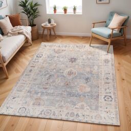 Livabliss Becki Owens Marlene Vintage Blue Grey Traditional Boho Living Dining Rug - Size: 200 cm x 275 cm - thumbnail 2