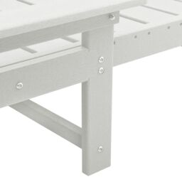 Berkfield Home Sun Loungers 2 pcs White 162x53x98.5 cm HDPE - thumbnail 7