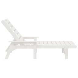 Berkfield Home Sun Loungers 2 pcs White 162x53x98.5 cm HDPE - thumbnail 5
