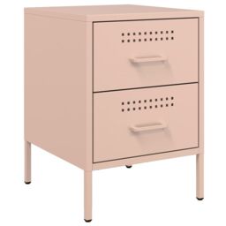 Berkfield Home Bedside Cabinets 2 pcs Pink 36x39x50.5 cm Steel - thumbnail 5