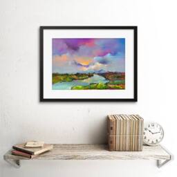 "Wee Blue Coo Contemporary Colourful Landscape Home Decor 12x16"" Framed Art Print - Size: W12"" x H16""" - thumbnail 2