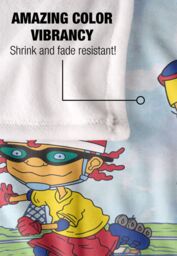 Nickelodeon Rocket Power Otto, Reggie & Twister Skate Silky Touch Super Soft Throw Blanket 152 X 127 cm in White - thumbnail 4