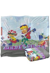 Nickelodeon Rocket Power Otto, Reggie & Twister Skate Silky Touch Super Soft Throw Blanket 152 X 127 cm in White - thumbnail 2