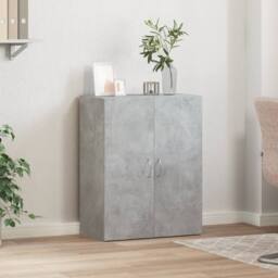 Berkfield Home File Cabinet Concrete Grey 60x32x77.5 cm Engineered Wood - thumbnail 3