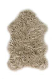 New Edge Blinds Premium Luxury Faux Fur Rug, 50cm x 80cm in Light Tan - Size: 50 cm x 80 cm - thumbnail 3