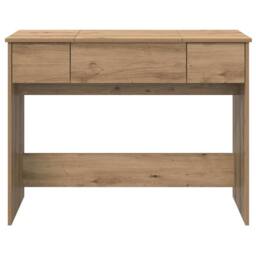 Berkfield Home Gorgeous Dressing Table with Mirror Artisan Oak 100x45x76 cm in Beige - Size: 100 x 45 x 76 cm - thumbnail 7