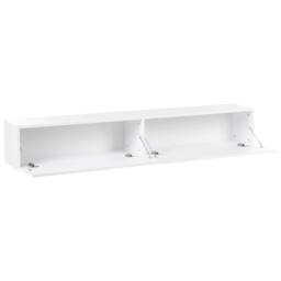 Wyld and Coco Wall-Mounted TV Stand White - Fits up to 70-inch 2 Cabinets - thumbnail 4