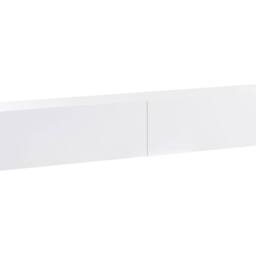 Wyld and Coco Wall-Mounted TV Stand White - Fits up to 70-inch 2 Cabinets - thumbnail 2