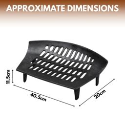 Marco Paul Large 40cm Black Metal Fire Grate Fireside Accessories - thumbnail 2