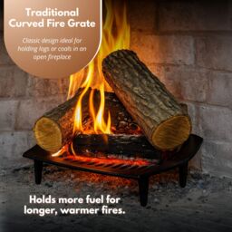Marco Paul Large 40cm Black Metal Fire Grate Fireside Accessories - thumbnail 5