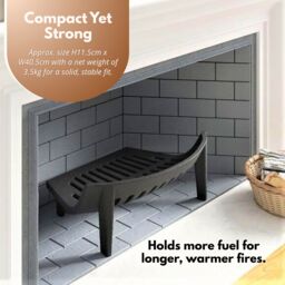 Marco Paul Large 40cm Black Metal Fire Grate Fireside Accessories - thumbnail 8