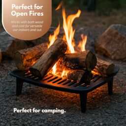 Marco Paul Large 40cm Black Metal Fire Grate Fireside Accessories - thumbnail 7