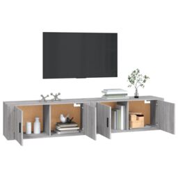 Berkfield Home Wall-mounted TV Cabinets 2 pcs Grey Sonoma 100x34.5x40 cm - thumbnail 3