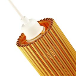 Happy Homewares Modern Designer Satin Gold Tubular Bells Styled Ceiling Pendant Light Shade - thumbnail 5
