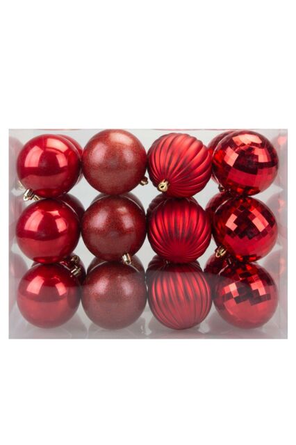 VFM e-Store Christmas Bauble Decoration Hanging Tree Ornament X 24 8cm Red - image 1