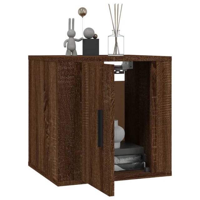 Berkfield Home Wall Mounted TV Cabinets 2 pcs Brown Oak 40x34.5x40 cm - image 1