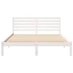 Berkfield Home Elegant with Headboard White 160 x 200 cm Solid pine wood - thumbnail 5