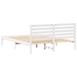 Berkfield Home Elegant with Headboard White 160 x 200 cm Solid pine wood - thumbnail 7