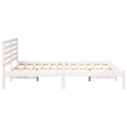 Berkfield Home Elegant with Headboard White 160 x 200 cm Solid pine wood - thumbnail 6