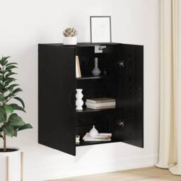 Berkfield Home Hanging cabinet Black oak 69.5 x 34 x 90 cm Engineered wood - thumbnail 4