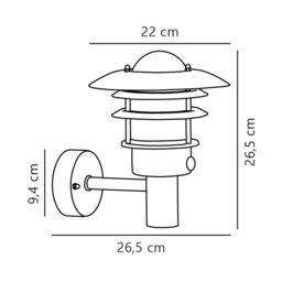 Nordlux Industrial Outdoor Wall Light Silver Galvanized steel E27 Coastal/Marine Safe - Mains Powered, IP44 - thumbnail 3