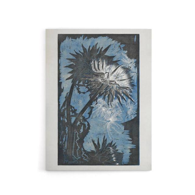 "Artery8 Artichoke Stylised Flower Bloom Reijer Stolk Canvas Wall Art Print - Size: W18"" x H24""" - image 1
