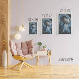 "Artery8 Artichoke Stylised Flower Bloom Reijer Stolk Canvas Wall Art Print - Size: W18"" x H24""" - thumbnail 4