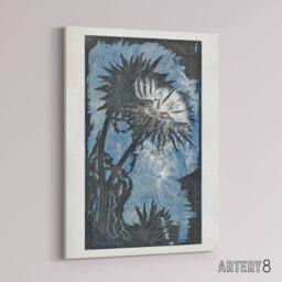 "Artery8 Artichoke Stylised Flower Bloom Reijer Stolk Canvas Wall Art Print - Size: W18"" x H24""" - thumbnail 2