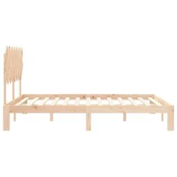 Berkfield Home Beautiful Bed Frame without Mattress 160x200 cm Solid Wood Pine in Light Tan - thumbnail 7