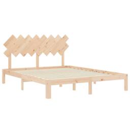 Berkfield Home Beautiful Bed Frame without Mattress 160x200 cm Solid Wood Pine in Light Tan - thumbnail 5