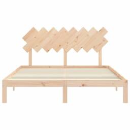 Berkfield Home Beautiful Bed Frame without Mattress 160x200 cm Solid Wood Pine in Light Tan - thumbnail 6
